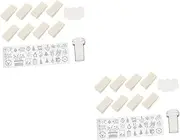 Minkissy 2sets Creative Nail Stamper Templates Transparent Stamper Sponge Tools for Nail Art Stencils for Manicure Supply Unique Artistic Designs
