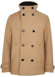 Alpha Tauri Orata Double-breasted Woven Coat - Camel - XL XL