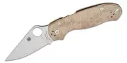 NEW Spyderco Para 3 Compression Lock Brown Canvas Micarta Folding Knives