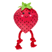 Happy Tails Plush Strawberry With Rope