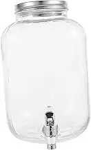 Vaguelly 1Pc Juice Bottle with Drink Dispenser for Parties Restaurants Transparent Drink Container Multifunctional Wine Storage Jar Easy to Fill Serve