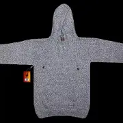 WOMEN HANDMADE ANDEAN ALPACA LIGHT GRAY PULL OVER HOODIE SZ XL