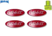 Peterbilt Bug Hood Grill Logo Emblems Badge 20-19280 Set of 4