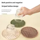 Flexible Stripe Design Heat-resistant Pad Silicone Dish Drying Mat Trivets