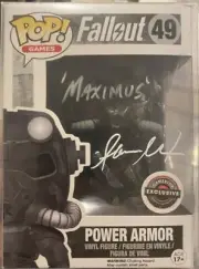 Aaron Moten Signed “POWER ARMOUR" #49 Gamestop Exclusive Fallout Funko Pop! V...