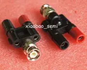 1pcs BNC male plug to two dual 4mm Banana binding female connector 1M2F Adapter