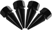 iplusmile 4pcs Aluminum Alloy Tire Valve Caps Decorative Stem Caps for Automotive Motorcycles Stylish Lightweight Durable Truck Accessories with Distinctive Pointed Design for Easy