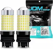 JDM ASTAR 1200 Lumens Extremely Bright 144-EX Chipsets 3056 3156 3057 3157 LED Bulbs with Projector for Backup Reverse Lights Xenon White