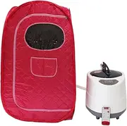 KOVFBRO Portable Sauna,Steamer Generator Sauna,SPA larger Sauna Tent 1 Person STEAM BATH,Fold Sauna Cabin 1 Person 220V 4L 2000W AU Plug Red