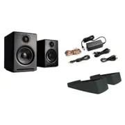 Audioengine A2+ Wireless Speakers with DS1 Speaker Stands (Black)