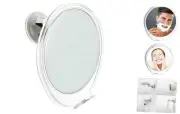 Fogless Shower Mirror with Power Locking Suction Cup, Built-in Razor Hook and