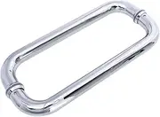 Gadpiparty 1pc Stainless Steel Round Tube Shower Door Handle Durable Pulls for Glass Sliding Doors Modern Design for Bathroom and Toilet Easy Installation