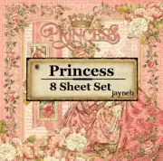 GRAPHIC 45 Princess (8 Sheets) 12x12 Paper Set Fairies! Crowns! Royalty! Queen!