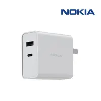 在飛比找e-Payless百利市購物中心優惠-NOKIA GaN氮化鎵PD+QC 65W雙孔充電器 P63