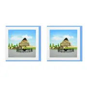 2x Boyle Handmade Paper 15x15cm Greeting Card w/ Envelope Shrine of Remembrance