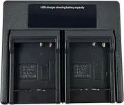 USB Dual Battery Charger for DMW-BLE9, DMW-BLG10 and Lumix DMC-GF3, DMC-GF5, DMC-GF6, DMC-GX7, DMC-LX100