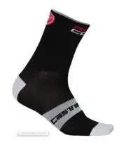 Castelli ROSSO CORSA 13 Cycling Socks : BLACK - One Pair