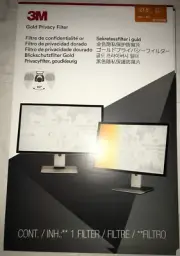 3M Gold Frameless Privacy Filter GF215W9B for 21.5" Monitors New - buy bulk!