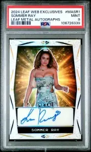 2024 LEAF WEB EXCLUSIVES METAL SOMMER RAY AUTO AUTOGRAPHS #/155 SSP PSA 9 MINT