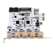 PCIE to USB3.2 GEN1 Expansion Card 4 Port 19 Pin Type-A Type-C PCI Converter