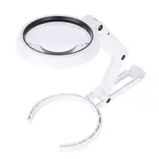 Hand Held Folding Magnifying Glass Lens 8Led Light Reading Reparing Magnifier Antiques Appreciation