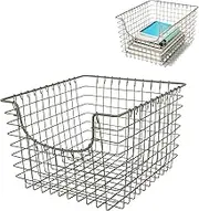 Spectrum Diversified Scoop Wire Storage Basket, Medium, Satin Nickel