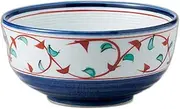 Hand-Painted Arabesque 6.0 Round Rice Bowl (7.2 x 7.2 x 3.5 inches (18.4 x 18.4 x 8.8 cm) | Rice Bowl, Reinforced Porcelain, Setomonohonpo