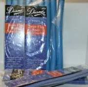 4 Diane #T4 Twist Flex Hair Perm Rods - Blue 7" X 9/16" 1- 6 PACK bundle lot