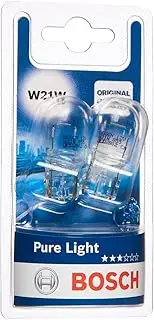 Bosch W21W (582) Pure Light Car Light Bulbs - 12 V 21 W W3x16d - 2 Bulbs