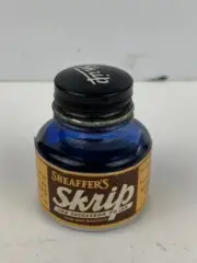 Sheaffer Mint Blue Washable Full of Ink Rare 1920s 1 oz Bottle (e7)