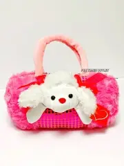 Poodle Plush Pink Girls First Purse Handbag Toddler Carry All Bag Birthday Gift