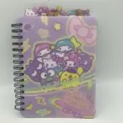 Sanrio HELLO KITTY & FRIENDS 5-TAB SPIRAL NOTEBOOK/JOURNAL Kawaii Tokyo