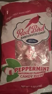 Red Bird Handcrafted Candy Original Melt Away Mint 7 bags Peppermint Candy Puffs