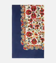 [La DoubleJ] La DoubleJ Windflower Placée linen tablecloth One Size blue