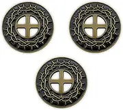 Crown of Thorns Coin, Bulk Pack of 3, by His Stripes We are Healed, Isaiah 53:5 Gift, Pocket Token of Healing and Protection, Collectible Challenge Coin for Easter, Sobriety & Recovery Chip