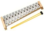 Opus Percussion 12-Note Silver Glockenspiel with Natural Wood Frame