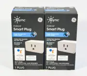 2 GE CyncIndoor Smart Plug Makes Devices/Lamps Smart Voice/Out-of-Home Control