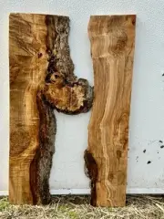 B64 Maple Burl Live Edge Slab 24x16x1 BitdsEye Curly DIY Epoxy River Table 8%mc