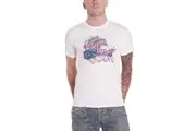 Creedence Clearwater Revival T Shirt Guitar And Flag Official Mens White