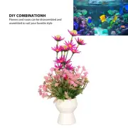 Artificial Potted Flower Innovative Simulation Fake Potted Plant For Fish Part