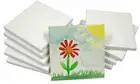 WHITE Blank Stretched Square Mini Canvas Box Painting Tile 6" x 6" - PACK OF TEN