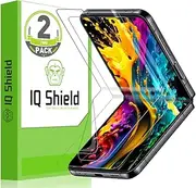 [IQShield] Screen Protector Compatible with Samsung Galaxy Z Flip 4 (2-Pack) Anti-Bubble Clear Film 6.71 INCH