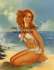 1950s RED HEADED GIRL SEXY BEAUTY RUNCI AS MAXINE STEVENS PRINT PINUP CHEESECAKE