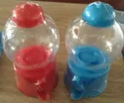 BUBBLE GUM MACHINE Red Or Blue WITH A REFILLS GUM PACK Old Candies