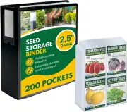 Performore Heavy-Duty Seed Storage Kit for Organizing Seed Packets, with 200 Poc