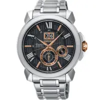 在飛比找ETMall東森購物網優惠-SEIKO PREMIER 人動電能萬年曆腕錶(7D56-0
