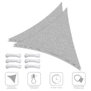 2 Pack 28 Ft 97% UV Block Triangle Sun Shade Sail Heavy Duty Canopy Outdoor Pool