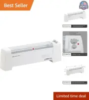 1500W Electric Baseboard Space Heater with Adjustable Thermostat - White