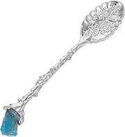 SOLUSTRE Apatite Crystal Raw Stone Spoon Vintage Carved Decorative Spoon for Mixing and Serving Unique Present for Desserts and Soups Present for Celebrations