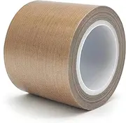 Generic PTFE Fabric Tape, Teflon Tape for Vacuum Sealer Machine, Hand Impulse Sealers Insulation Wear-Resistant Brown 2 IN x 30 ft 7 mils PTFE Coated Fiberglass